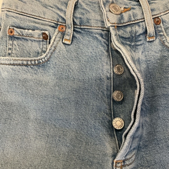 Agolde Nico High Rise Button Fly Slim Fit Jeans Size 23 - Picture 9 of 16